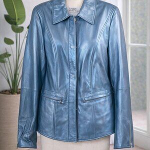 Bradley Bayou M ETHALIC  Blue Women's Jacket Size L